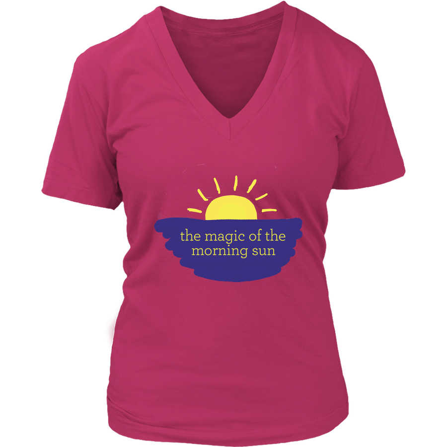 The Magic of the Morning Sun – Women’s V-Neck Tee