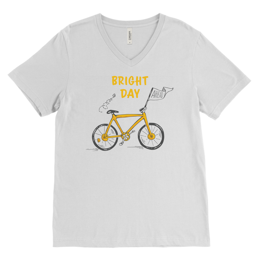 ight Day Ahead – Men’s V-Neck Graphic Tee