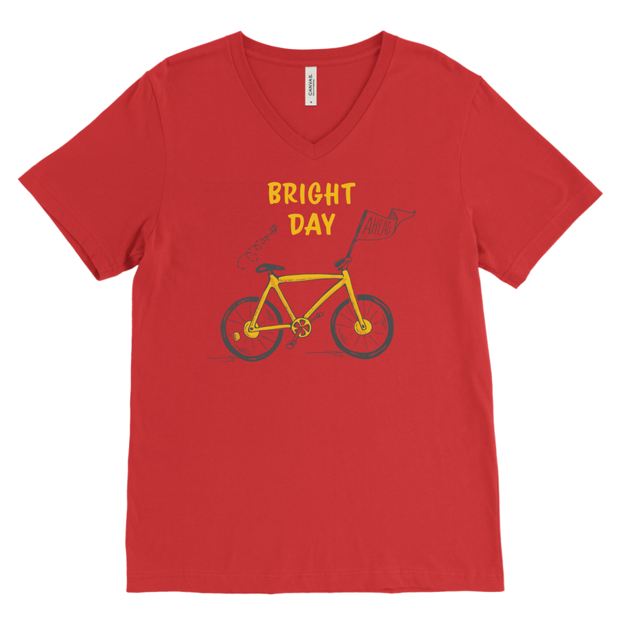 ight Day Ahead – Men’s V-Neck Graphic Tee